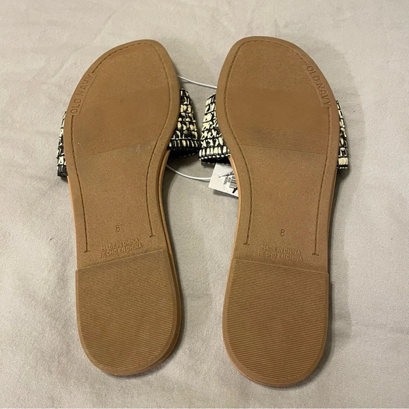 OLD NAVY Raffia Slide Sandals in Black Marl - Picture 7 of 10